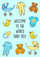 Welcome to the World Baby Boy created by Poppy & Mabel