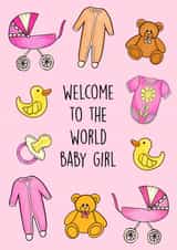 Welcome to the World Baby Girl  created by Poppy & Mabel 