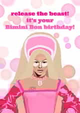 bimini bon boulash rupauls drag race UK birthday card created by Caitlins Creations