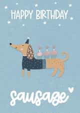 Happy Birthday Sausage created by Honey & Bee