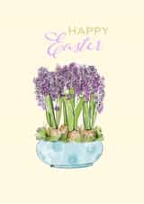 Happy Easter purple hyacinths card created by Anna Kuvarzina