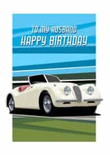 Classic Car XK120 for Husband's birthday created by RetroMotion Artwork