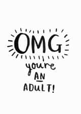 OMG You're An Adult, 18th Birthday Card created by Ellie Ellie