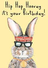 Rabbit Animal Hip Hop Birthday Card created by Amy Florence Design