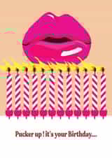 Pucker up Lips Birthday Card created by Angie Welch
