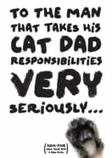 A card for a serious cat Dad. created by Claresitsdogs