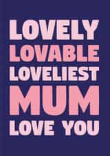 Lovely Mum Card created by Pudding&Pie