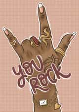 You Rock Congratulations card created by Tee Ansell Draws