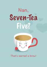 Tea loving nan 75th birthday card created by Digital Waves
