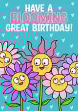 Blooming great birthday card - cute floral card for mums, for girls of all ages! created by Wafflemamaart