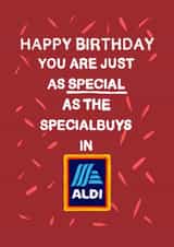 Aldi Funny Birthday Card created by Bishop, Please!