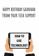 technology birthday card for grandad created by Purplepanda