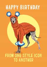 Tika the Iggy Style Icon Birthday Card created by Mythokell