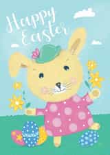 Happy Easter cute bunny card created by Georgina Moir