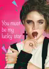 Fun Birthday Card - Madonna - Lucky Star created by Noosh draws