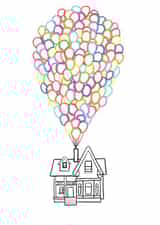 Cute New Home Card - UP - House - Balloons created by Grace Simmons