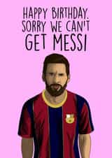 Messi Happy birthday created by The Sport Rag