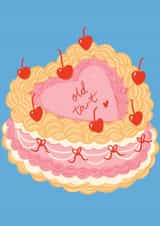Old Tart Birthday Cake Card created by Emmy Lupin Studio 