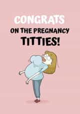 Funny Pregnancy Card created by JoyGreets