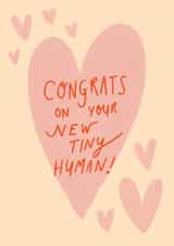 Congrats On Your New Tiny Human New Baby Card created by Design by Gracie