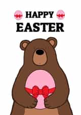 Happy Easter Bear card created by CARDTOON