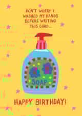 Soap birthday card created by The Blue Castle Co