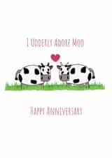 I Udderly love moo cow anniversary card created by Missycards