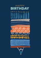 Classic Birthday Card - Cake - Happy Birthday created by Rebecca Prinn