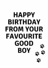 From your favourite boy, Birthday Card created by C&M