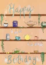 Cute Birthday Card - Tea-rrific Birthday! - Pots created by AP Designs