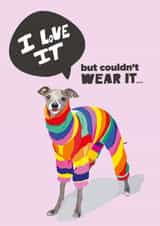 Tika the Iggy funny card created by Kwirk Cards