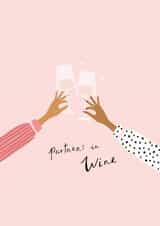 Pretty Birthday Card For Friend - Partners in Crime - Partners In Wine created by Duchess Plum