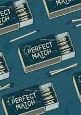 Perfect Match anniversary love card created by Ellen Jane LDN