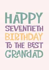 Classic Birthday Card - 70th - For Grandad created by Poppy Lane