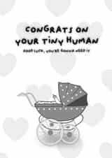 Tiny Human New Baby Card created by Leah Adams