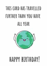 Funny Travel Lockdown Birthday Card created by Amy (Hedgecards)