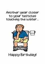 Toilet Testicles Birthday Card created by Bright Cards