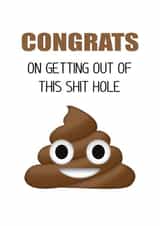 Poo Emoji Leaving Card created by Bright Cards