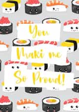 So proud sushi card created by PMPrinted