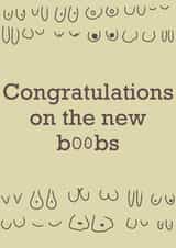 Congratulations on the new boobs, surgery card created by Squares of el