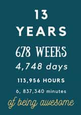 awesome 13th birthday card 1001 created by ERC Design