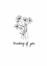 Thinking of You Dandelion card created by Liv Groves Illustration