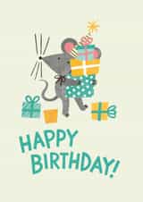 Children's Party Animal Mouse Birthday card created by Jacqui Lee