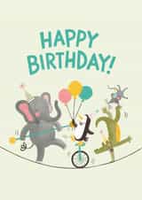 Circus Animals Birthday Card created by Jacqui Lee