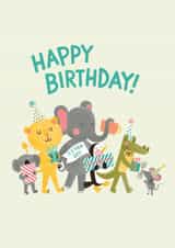Presents and Party Animals, Birthday Card created by Jacqui Lee
