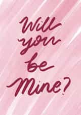 Will you be mine hand lettered created by lowkey print studio