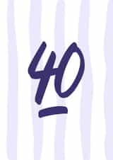 40th birthday hand lettered created by lowkey print studio