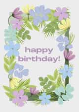 Jungle florals birthday card created by Sophie Jackson