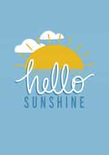 Hello Sunshine New Baby Card created by Harriet Alice Fox