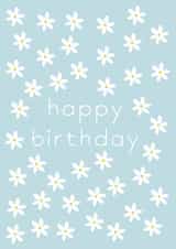 White daisies happy birthday card created by Sophie Jackson